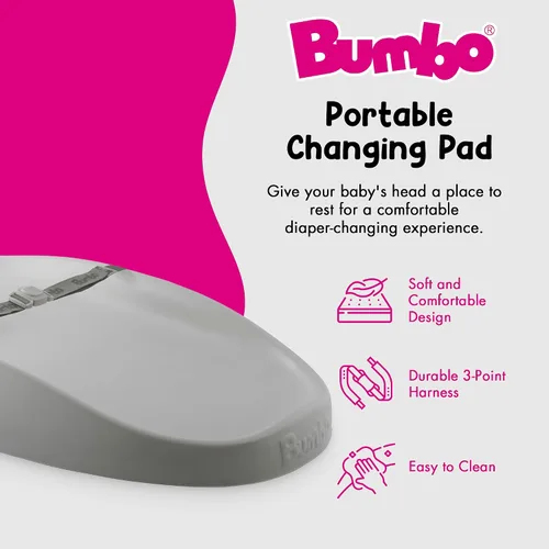 Vista 4 de Bumbo Paquete de 2 cambiadores de bebé para tocador o mesa, portátiles y lavables, antideslizantes, suaves, contorneados, estación de cambio