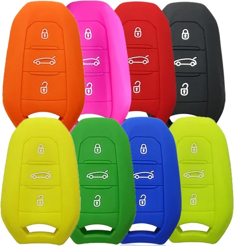 Vista 2 de Funda para llave de coche para Citroen C1 C4 C4L C6 C3-XR Picasso DS3 DS4 Silicona Car Key Case Cover Remote Key Protect Shell