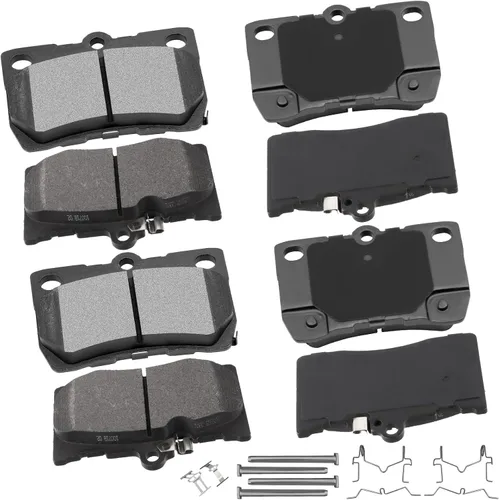 Vista 9 de cciyu Juego de pastillas de freno delanteras de cerámica profesional D681 para BMW 530i, 97-03 para BMW 540i, 95 97-01 para BMW 740i, 95-01 para BMW