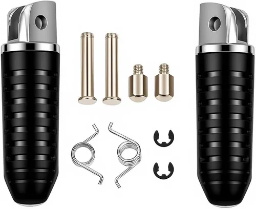 Vista 8 de Estriberas delanteras y traseras de motocicleta compatibles con Suzuki V-Strom DL650 DL1000 GSX1300R Hayabusa 2008-2020 – Reposapiés de aluminio