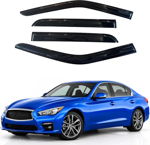 Vista 214 de Visera de ventana IG para Ford Focus Sedán y Hatchback 2012-2018, Protector de ventana lateral para lluvia y viento estilo Mugen, extra duradero
