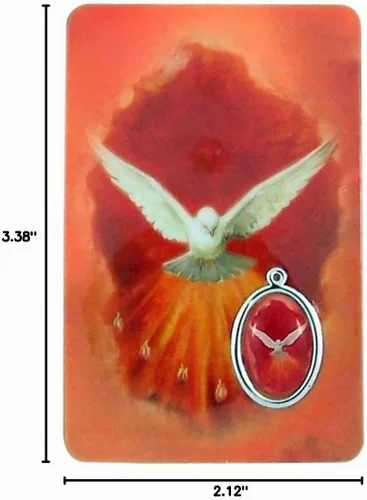 Vista 3 de Cartas de oración católica con medallas (Confirmación - Inglés)