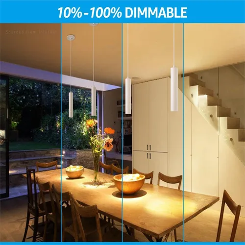 Vista 3 de LEONLITE Luces colgantes LED con clase, estilo minimalista moderno, caja J integrada para repuesto de luz de techo empotrada, ajuste de agujero