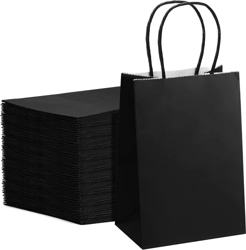 Vista 27 de METRONIC Gift Bags with Handles,16x6x12 Recyclable Brown Paper Bags 50Pcs Marrón
