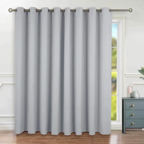 Vista 50 de BGment Cortina Oscurecedora para Puerta Corredera, Cortina Divisoria Opaca Ancha para Sala de Estar de 84 Pulgadas de Largo, Cortina Térmica de Rosa
