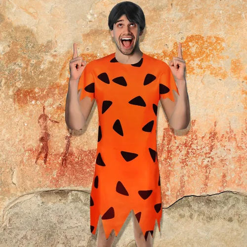 Vista 3 de Disfraz de Halloween para hombre, 3 piezas, disfraz de adulto, disfraz de hombre de las cavernas del tiempo prehistórico para fiesta de cosplay