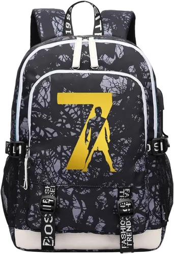 Vista 33 de Soccer Player 7 Mochila deportiva multifunción para viajes, portátil, para fanáticos del fútbol, para hombres y mujeres, negro - 2, Tamaño único
