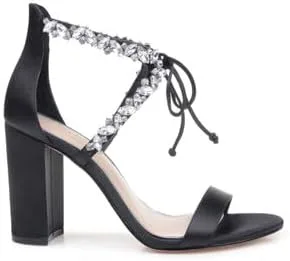 Vista 3 de Jewel Badgley Mischka Thamar Crystal Strappy Block Heel
