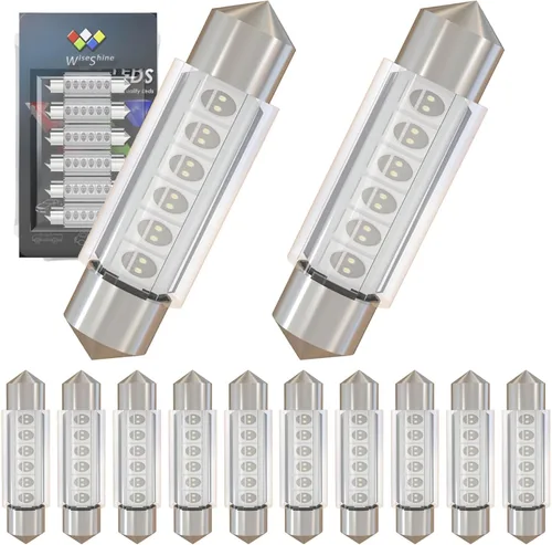 Vista 7 de Bombilla LED Festoon C5W de 38mm 39mm DE3425 DE3423 Bombillas LED Ámbar Amarillo Festoon 6418 6411 6423 Bombilla LED DC 12V para Luces Interiores