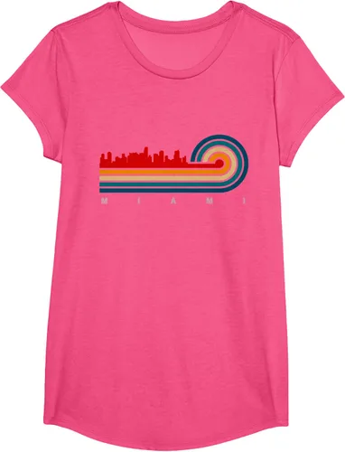 Vista 15 de Camiseta Retro City of Miami Florida, Negro