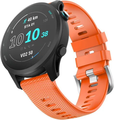 Vista 8 de OVERSTEP Correa de reloj para Forerunner 255/265, bandas de reloj de silicona de 0.866 in para Garmin Vivoactive 4/Forerunner 255/265 Music/Venu 2