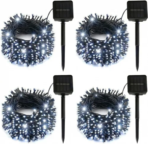 Vista 12 de SyouHome - Guirnalda de luces solares para exteriores, paquete de 6 600 luces LED solares de Navidad Varios