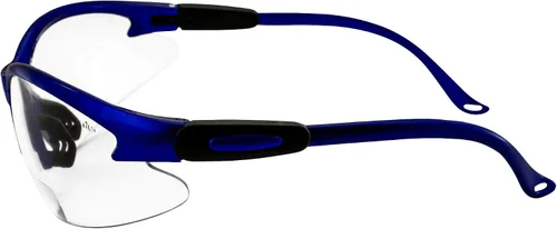 Vista 4 de Global Vision Contender - Gafas de seguridad bifocales con marco azul y lente transparente ANSI Z87+ para hombres y mujeres, lente de aumento de 1.0
