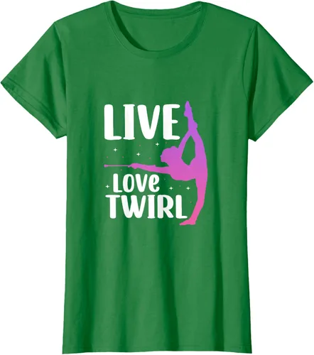 Vista 28 de Camiseta Twirl Baton Twirling Twirler Majorettes, Negro