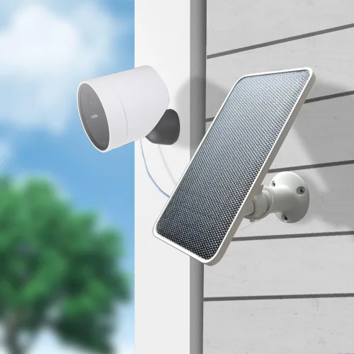 Vista 8 de JJMASEE Panel solar para cámara de seguridad SimpliSafe al aire libre y serie 2, cargador solar impermeable para cámara exterior SimpliSafe