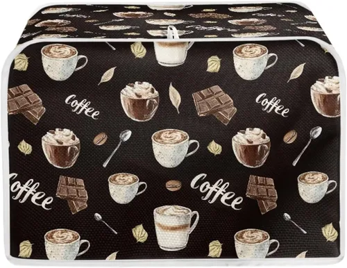 Vista 23 de Mumeson Fundas para tostadoras de café, a prueba de polvo, protección de huellas dactilares, ligeras, cubiertas para horno tostador de 2 rebanadas