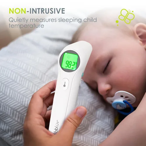 Vista 6 de bblüv - Orä - Termómetro infrarrojo digital sin contacto, termómetro de oído - Pantalla LED 5 en 1, para bebés, niños y adultos Indicador