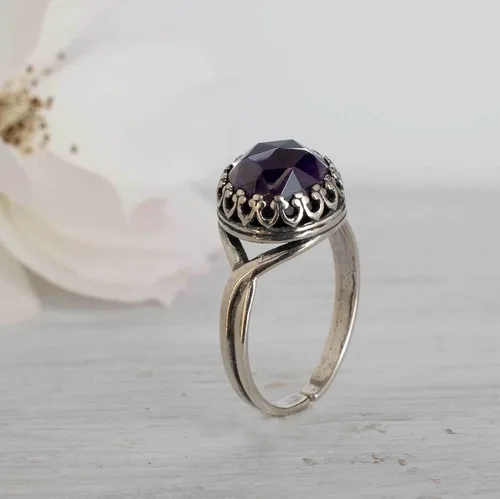 Vista 47 de 925 Sterling Silver Gemstone Rings for Women - Anniversary Rings for Women - Sterling Silver Rings for Women - Dainty Sterling Silver Rings