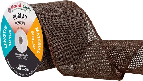 Vista 36 de Mandala Crafts Cinta de arpillera negra de 1.5 pulgadas de ancho para manualidades, rollo de 20 yardas de cinta rústica de arpillera para coronas