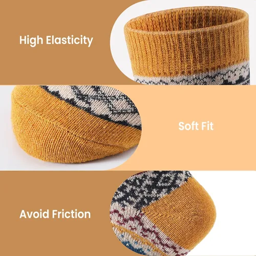 Vista 3 de Clothirily Wool Socks for Women, Vintage Womens Wool Socks, Winter Warm Boot Sock for Women Men, Thick Winter Cozy Sock