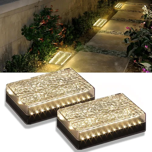 Vista 7 de SHONELIGHTING Luces solares para pavimentadora, 6x9 LED de tierra, 12 colores, RGBW, 1 paquete