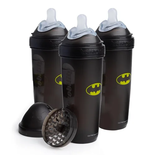 Vista 12 de Batman DC Comics - Herobility - Biberones dobles anticólicos para bebé – 5 fl oz/140ml – paquete de 3