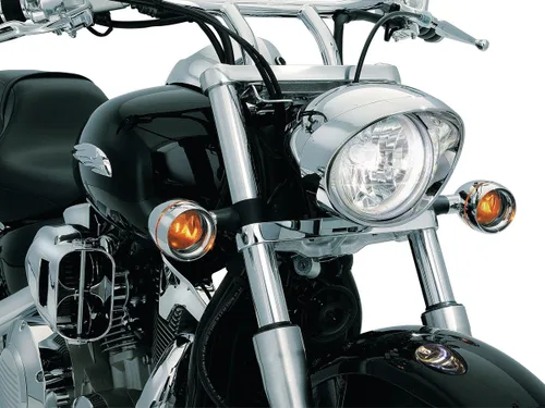 Vista 3 de Kuryakyn 2268 Accesorio de iluminación de motocicleta: señal de giro frontal/luces intermitentes biseles profundos para Honda, motocicletas