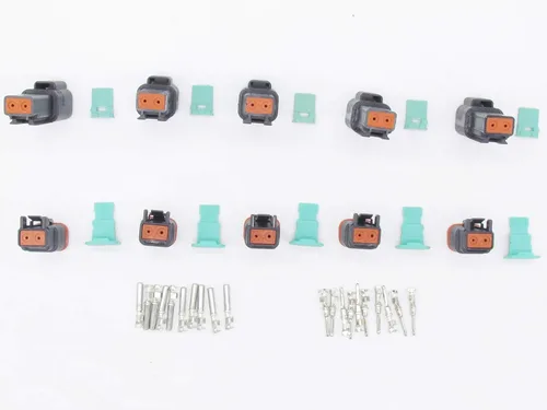 Vista 5 de 5 Sets 2Pin DT Conector kit impermeable sellado enchufe eléctrico carcasa Cable Dt Conector 22-16AWG DT04-2P DT06-2S (negro)
