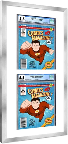 Vista 104 de Poster Palooza Marco de cómics con paspartú para 1 cómic de grado CGC, CBCS o PGX, marco de cómic de bronce para cómic de 8.125 x 13 pulgadas