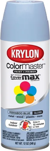 Vista 26 de Krylon K05160202 ColorMaster Pintura + imprimación, plana, negro, 12 onzas