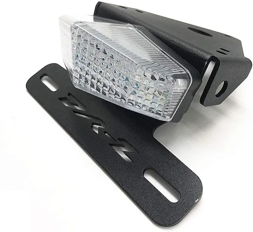 Vista 4 de Soporte de matrícula, eliminador de guardabarros, organizador trasero, luces LED de freno y señal de giro para Suzuki DRZ400 S/SM DR-Z (Transparente)