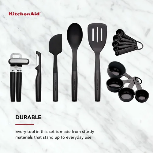 Vista 5 de KitchenAid Juego universal de herramientas y artilugios, 14 piezas, negro