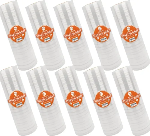 Vista 8 de NEXCOVER Envoltura Elástica de 18 Pulgadas - 1200 Pies Calibre 60, 1 Rollo de Película Elástica Autoadhesiva de Plástico Transparente