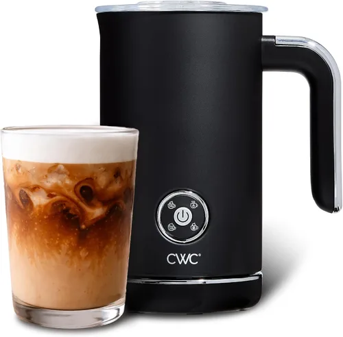 Vista 8 de COOK WITH COLOR Vaporizador y espumador eléctrico 4 en 1, calentamiento y espuma de 2 minutos, máquina de espuma fría y caliente para café, latte