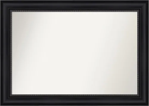 Vista 83 de Amanti Art Espejo personalizado, espejo de baño negro Astor, espejo de pared o espejo de tocador de baño sobre el fregadero (25 x 25 pulgadas)