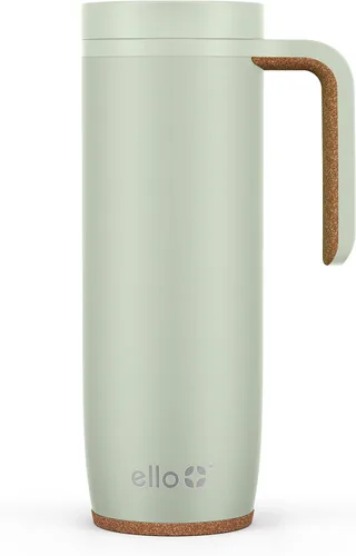 Vista 12 de Ello Magnet 18oz Taza de viaje de acero inoxidable con asa y tapa a prueba de fugas Taza de café con aislamiento al vacío mantiene las bebidas