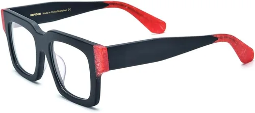 Vista 3 de HEPIDEM Gafas de acetato multicolor degradadas con marco para mujer, gafas grandes grandes 2023