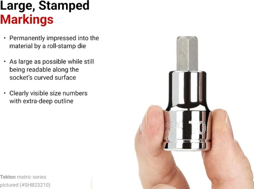 Vista 4 de TEKTON - Llave de tubo de 1/2 pulgada x 1/2 pulgada con enchufe hexagonal SHB22213