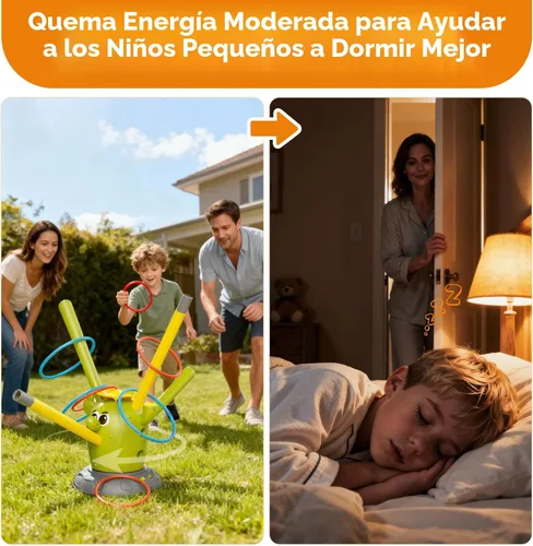 Vista 7 de Cactus 4 en 1 juguetes musicales saltarines, juego de lanzar anillos y lanzador de cohetes pisoteables para niños de 3 a 8 años, juguete deportivo
