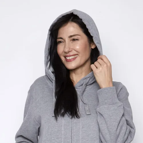 Vista 6 de Mansfield, KayAnna - Sudadera de longitud completa con capucha y cremallera, ajuste relajado, color gris