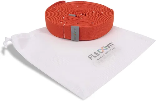 Vista 2 de FLEXVIT Banda de resistencia de bucle múltiple (108 pulgadas de longitud) - Banda de resistencia de tela de grado profesional para entrenar - Juego
