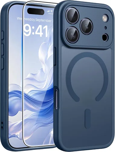 Vista 97 de FNTCASE for iPhone 17 Pro Case: Translucent Light Blue Slim Cases Compatible with MagSafe, Full Camera Protection & Tempered Glass Protector, 14FT