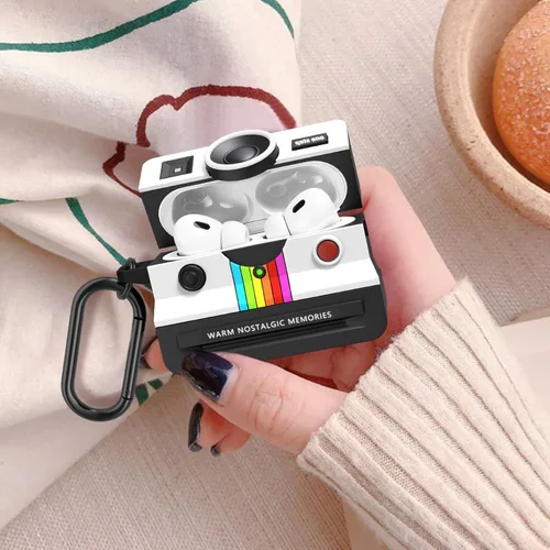 Vista 2 de VISOOM Paquete de 2 fundas para Apple Airpods Pro 1 2 fundas para mujer