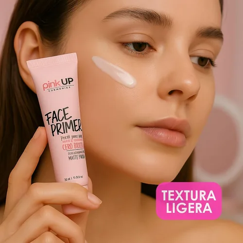 Vista 4 de PINK UP Imprimación facial Prepara la piel para el maquillaje Acabado mate con efecto porcelana Extiende la duración del maquillaje Minimiza