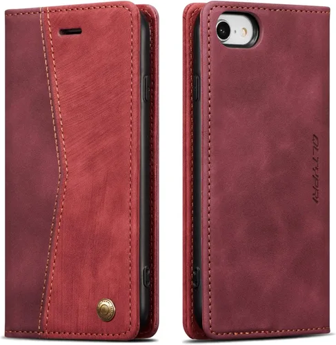 Vista 91 de QLTYPRI Para iPhone Air Case Wallet Con Tarjetero, Vintage PU Cuero Kickstand Cierre Magnético A Prueba De Golpes Folio Libro Funda Para IPhone 17
