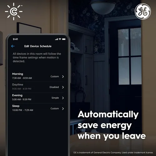 Vista 12 de GE CYNC Sensor de movimiento inteligente inalámbrico, alimentado por
