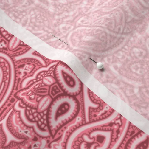 Vista 5 de The Yard - Tela con diseño de flores de cachemira, color rojo y rojo Fat Quarter Paisley Royal Retro Funky Red Use for Sewing Fashion Apparel