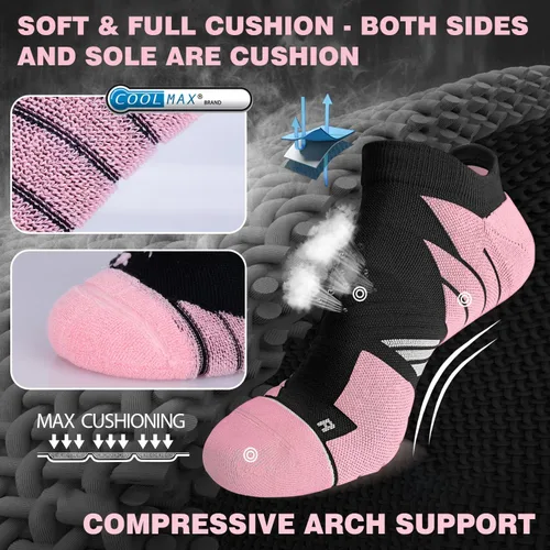 Vista 5 de Calcetines Coolmax deportivos antiampollas que absorben las ampollas, sin costuras, antiolor
