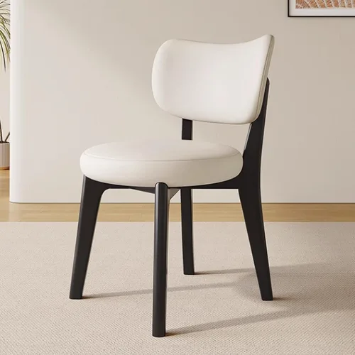 Vista 33 de Juego de sillas de comedor de madera de 1/2/4, sillas de cocina con respaldo curvo, silla de vestíbulo, silla de comedor tapizada, silla de comedor
