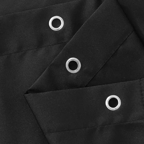 Vista 5 de N&Y Home Cortina o forro de tela para ducha, lavable a máquina, estrecho, negro, de 36 x 72 pulgadas Hotel Quality, Bottom Magnets, Washable